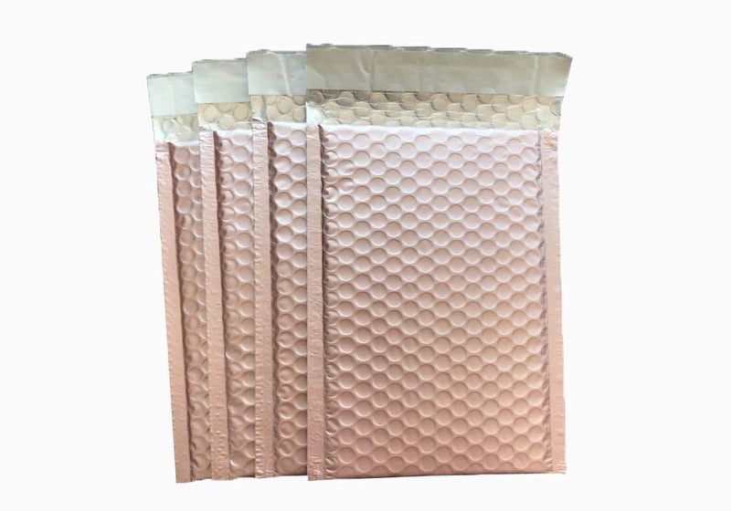 ProLine Matte Metallic Rose Gold Bubble Mailers 6x10 Inch Self Seal Padded Envelopes (25) - Image 3